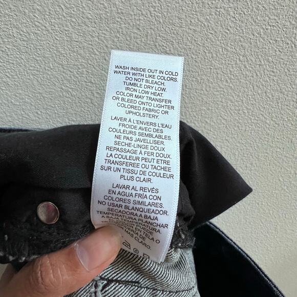 FRAME Le One Skinny Teller Jean in Two Tone Wash Blue Dark Gray Denim Size 2 - Picture 8 of 9